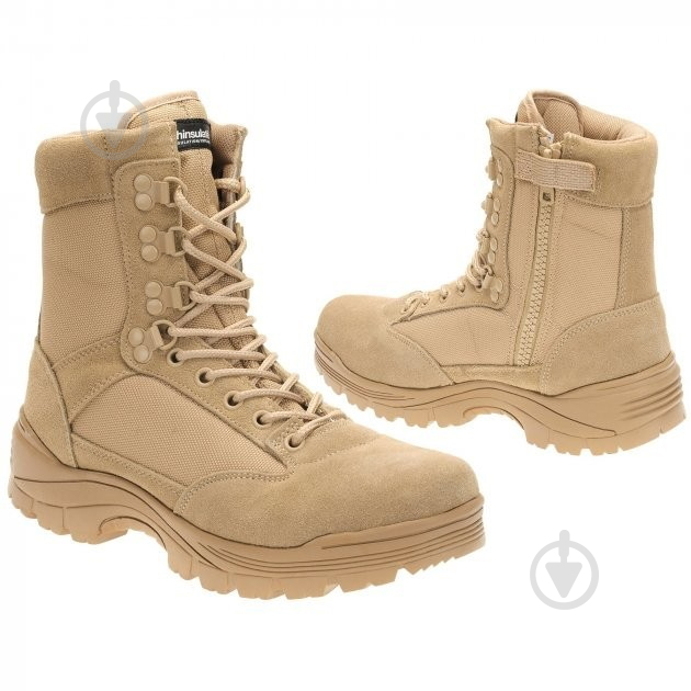 Ботинки тактические Mil-Tec "Tactical Boots with YKK Zipper" р.42,5 12822104 Khaki - фото 2