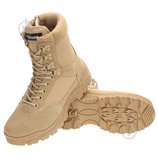 Ботинки тактические Mil-Tec "Tactical Boots with YKK Zipper" р.42,5 12822104 Khaki - фото 3