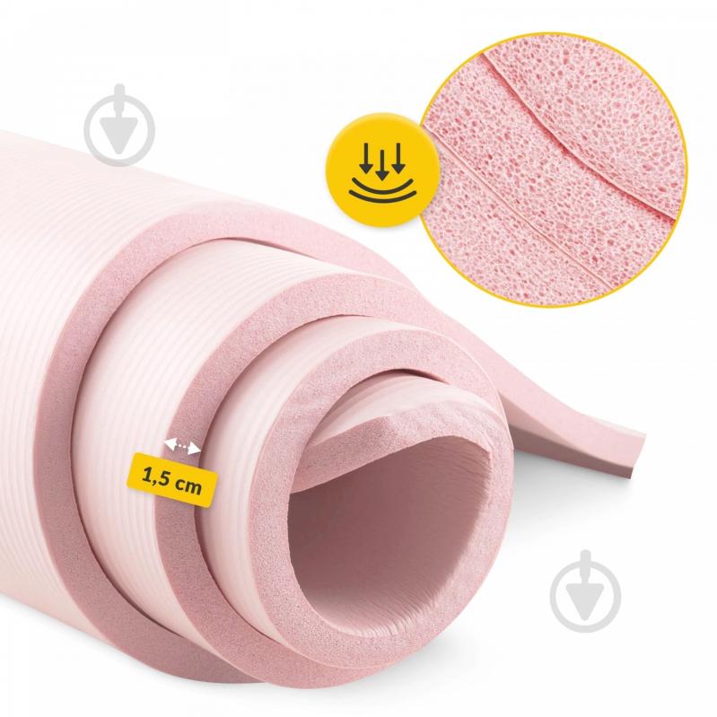 Коврик для йоги и фитнеса 4fizjo 180 x 60 x 1,5 см NBR Light Pink (P-5907739316998) светло-розовый - фото 7 Коврик для йоги и фитнеса 4fizjo 180 x 60 x 1,5 см NBR Light Pink (P-5907739316998) светло-розовый - фото 7