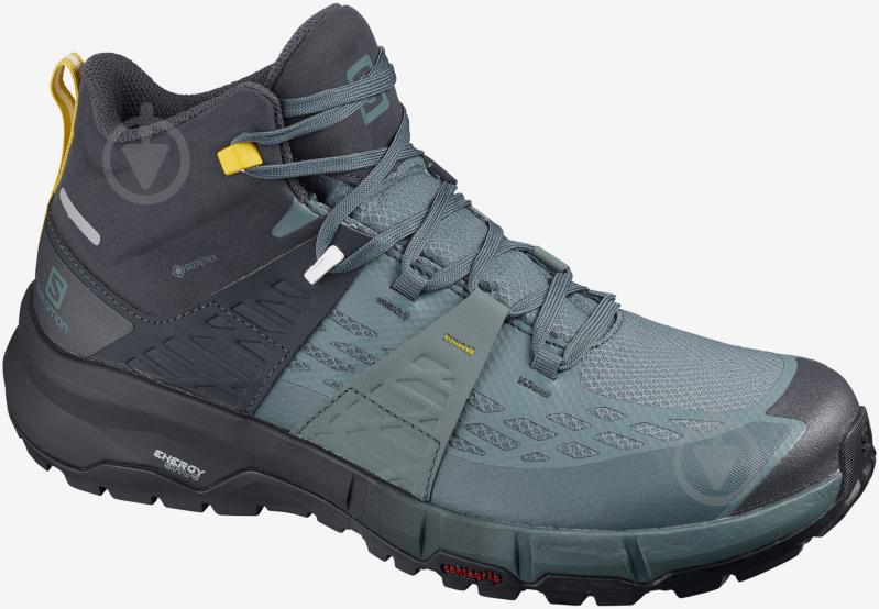 Ботинки Salomon Odyssey mid gtx Ebony/Stormy Wea/S L41144600 р.43 1/3 серый - фото 1