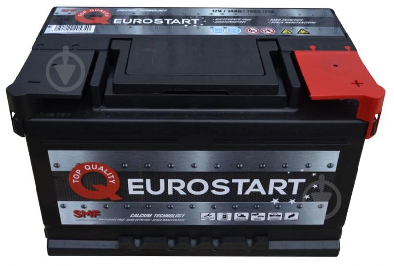 Акумулятор автомобільний EUROSTART 4352 74Ah 700A 12V 574014070 «+» праворуч (574014070) - фото 2