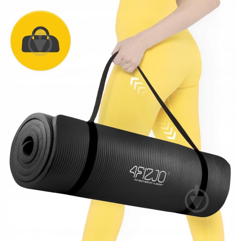 Килимок для йоги та фітнесу 4fizjo 180 x 60 x 1,5 см NBR Black (P-5907222931592) чорний - фото 5 Килимок для йоги та фітнесу 4fizjo 180 x 60 x 1,5 см NBR Black (P-5907222931592) чорний - фото 5