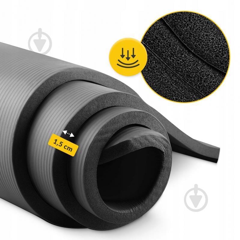 Килимок для йоги та фітнесу 4fizjo 180 x 60 x 1,5 см NBR Black (P-5907222931592) чорний - фото 8 Килимок для йоги та фітнесу 4fizjo 180 x 60 x 1,5 см NBR Black (P-5907222931592) чорний - фото 8