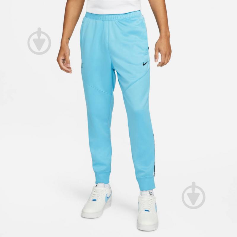 Брюки Nike M NSW REPEAT SW PK JOGGER DX2027-416 р. L голубой - фото 1