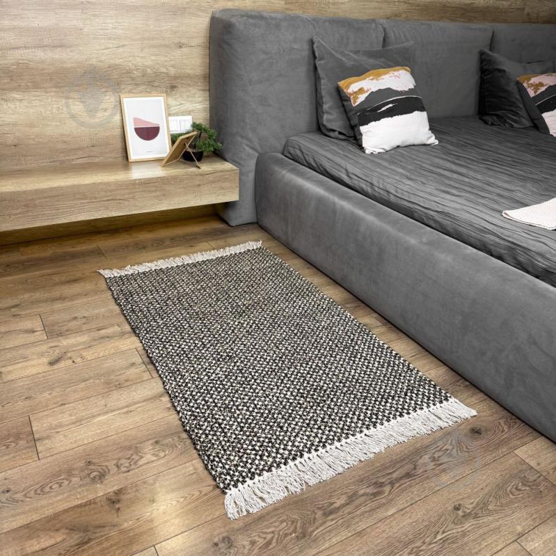 Коврик Dariana RUMI 80x130 см чорний - фото 4 Коврик Dariana RUMI 80x130 см чорний - фото 4