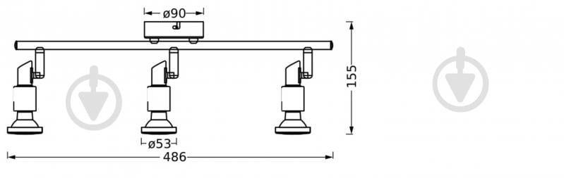ВИТРИНА! Спот Ledvance 3x3,4 Вт GU10 черный - фото 8