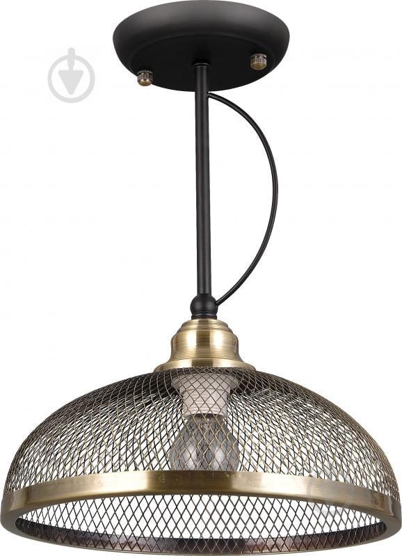 Люстра стельова Accento lighting Melpomena 1xE14 антична латунь/чорний ALSQ-MD38752/1 - фото 1