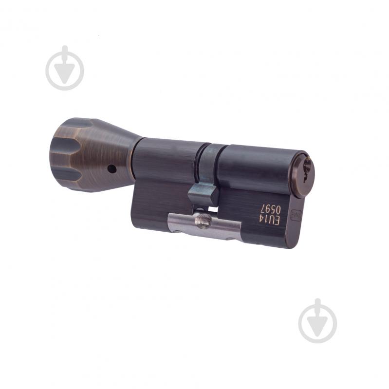 Цилиндр EVVA ключ-вороток 102 мм бронза EPS KZ 61/K41 PB - фото 1