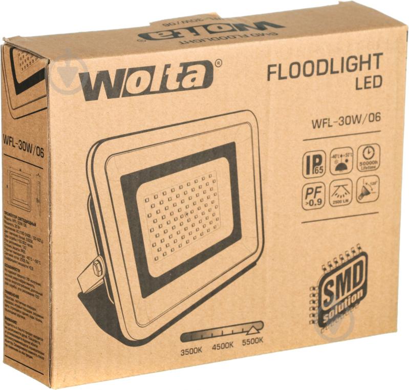 Прожектор Wolta WFL-30W/06 30 Вт IP65 черный - фото 4