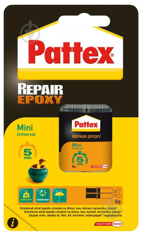 Клей эпоксидный Pattex Repair Universal Epoxy 6 г 2751321 6 мл - фото 1