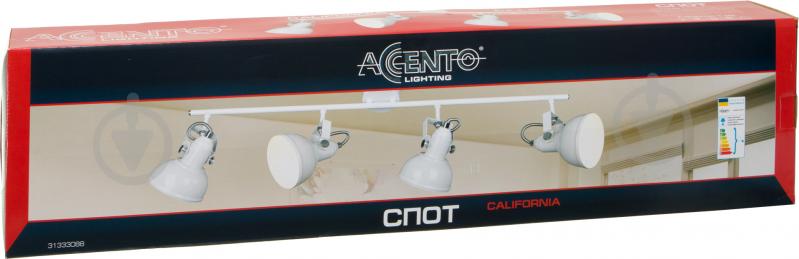 Спот Accento lighting California 4x40 Вт E14 білий ALB-BLS-1706-1-4 - фото 5