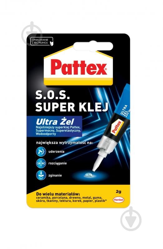 Суперклей-гель Pattex блистер 2 г 1471937 - фото 1
