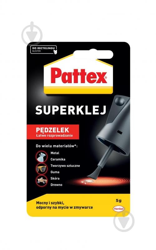 Суперклей Pattex с кисточкой 5 г - фото 2 Суперклей Pattex с кисточкой 5 г - фото 2