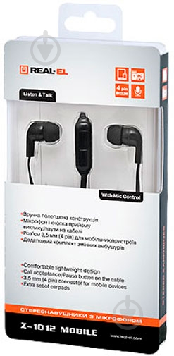 Наушники Real-el Z-1012 black - фото 3 Наушники Real-el Z-1012 black - фото 3