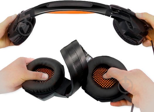 Навушники Real-el GDX-7700 SURROUND 7.1 black/orange - фото 5