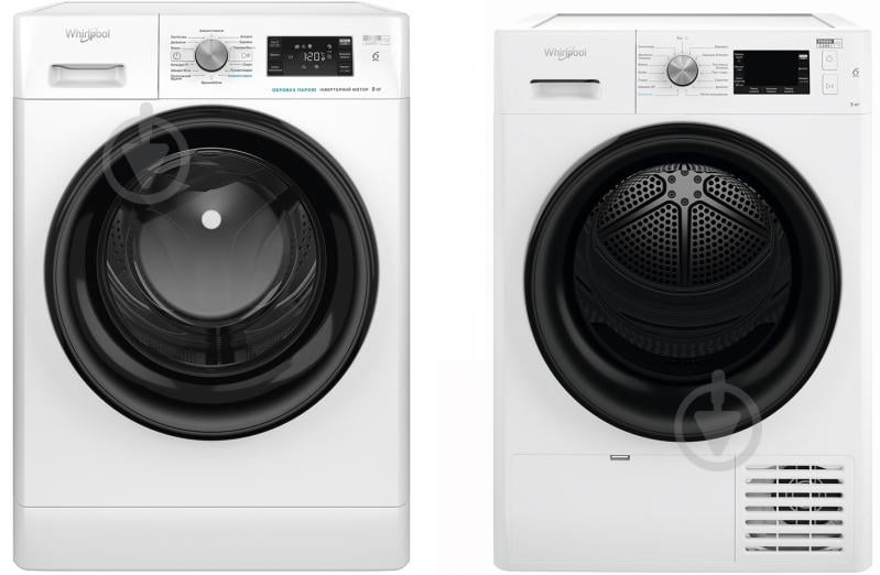 Пральна машина Whirlpool FFB 11469 BCV UA+Сушильна машина Whirlpool FFT M22 9X2B UA - фото 1