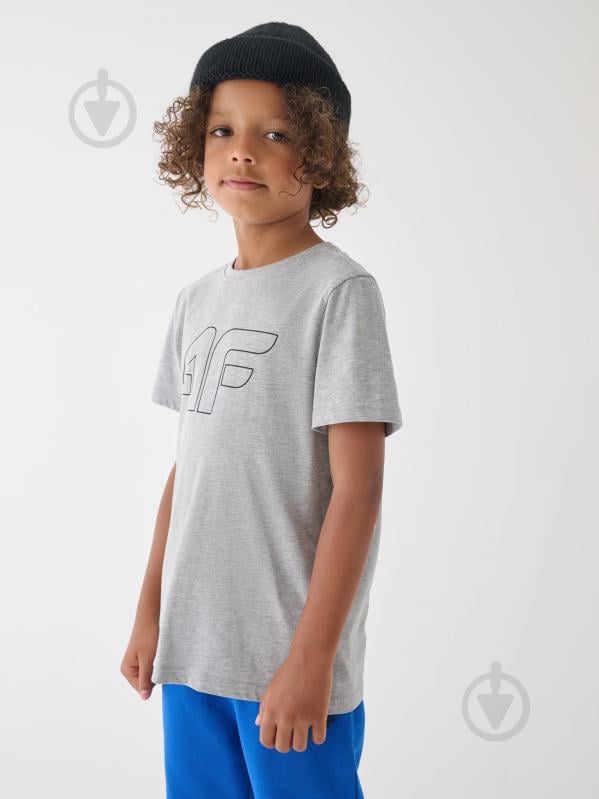 Футболка 4F TSHIRT M1627 4FJWMM00TTSHM1627-27M р.140 сірий - фото 1