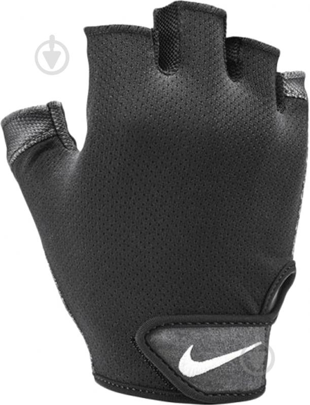 Перчатки для фитнеса Nike MEN'S ESSENTIAL FITNESS GLOVES N.LG.C5.057 р. L черный с серым - фото 1