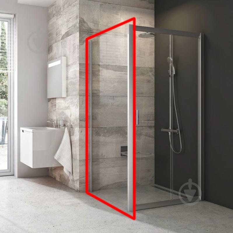 Душевая стенка BLPS-90 Полир.алюм.+Grape - фото 1