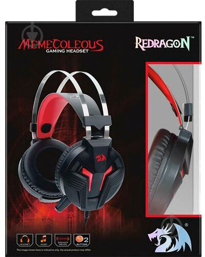 Наушники Redragon Memecoleous black/red Vibration - фото 3