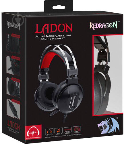 Навушники Redragon Ladon black/red - фото 6