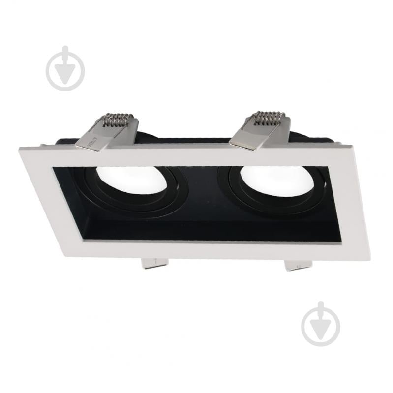 Светильник точечный Violux AMSTERDAM-2L GU10 2 Вт GU10 черный/белый 132201 - фото 1