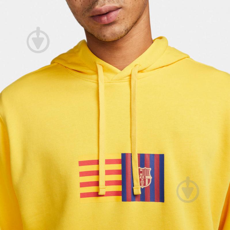 Джемпер Nike FCB M NSW CLUB HOODIE PO FT DX4755-728 р. M желтый - фото 3