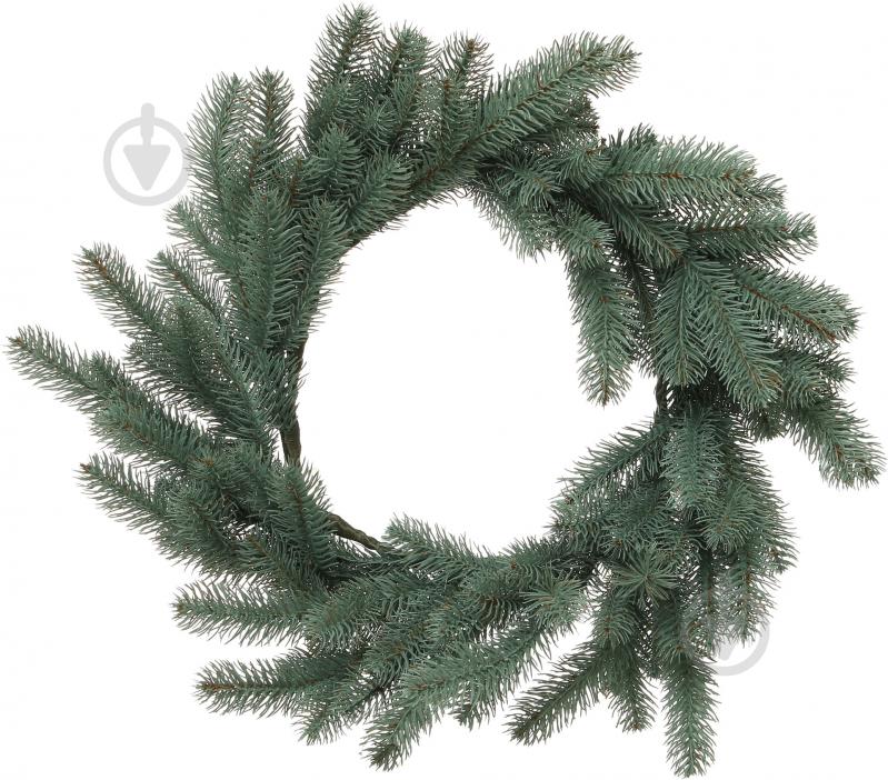 Вінок новорічний Альпійский блакитний d500 мм - фото 1 Вінок новорічний Альпійский блакитний d500 мм - фото 1