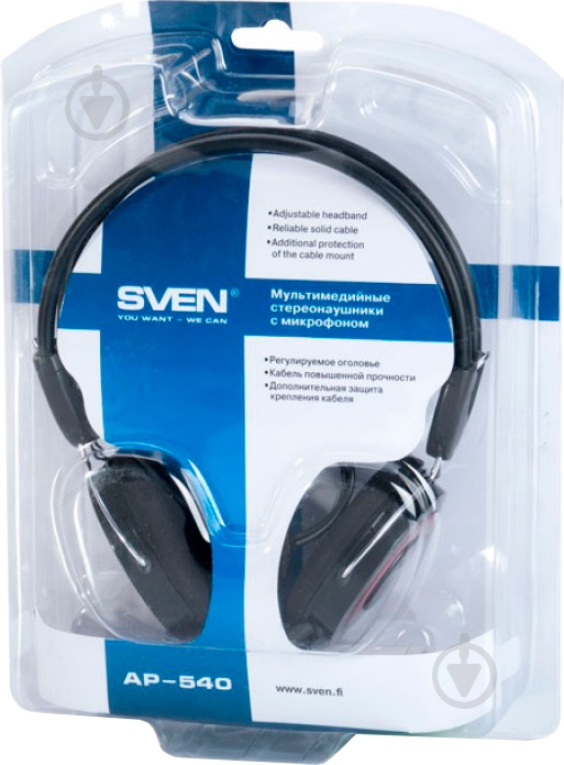 Наушники Sven AP-540 black/red - фото 4
