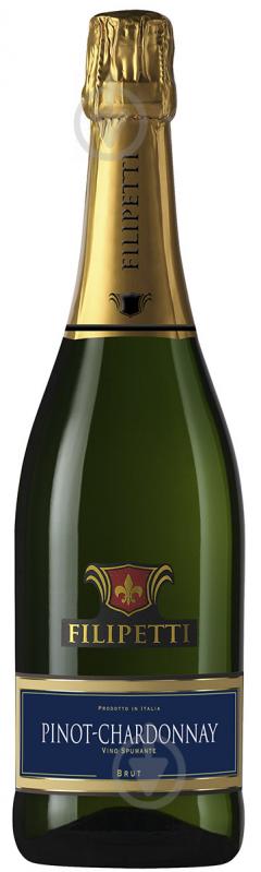 Вино игристое VALSA NUOVO PERLINO Filipetti Pinot Chardonnay Brut 0,75 л - фото 1