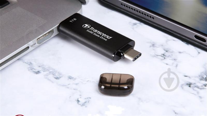 SSD-накопичувач Transcend USB 10Gbps Type C/A 512GB Portable USB 3.2 3D NAND (TS512GESD310C) - фото 5