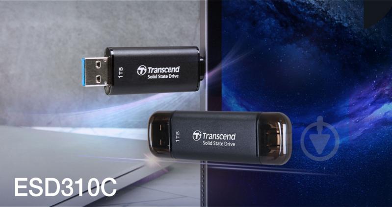 SSD-накопичувач Transcend USB 10Gbps Type C/A 512GB Portable USB 3.2 3D NAND (TS512GESD310C) - фото 6