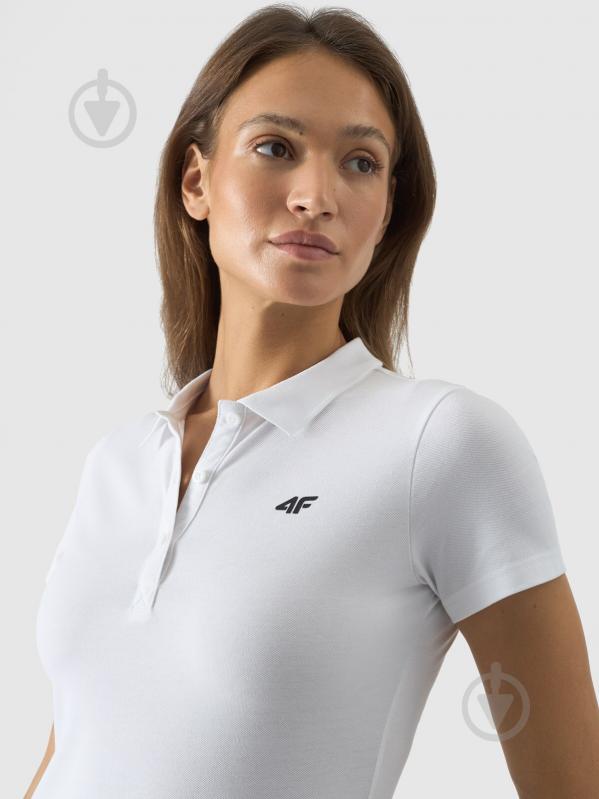 Поло 4F POLO SHIRT F132 4FWSS24TPTSF132-10S р.S білий - фото 4