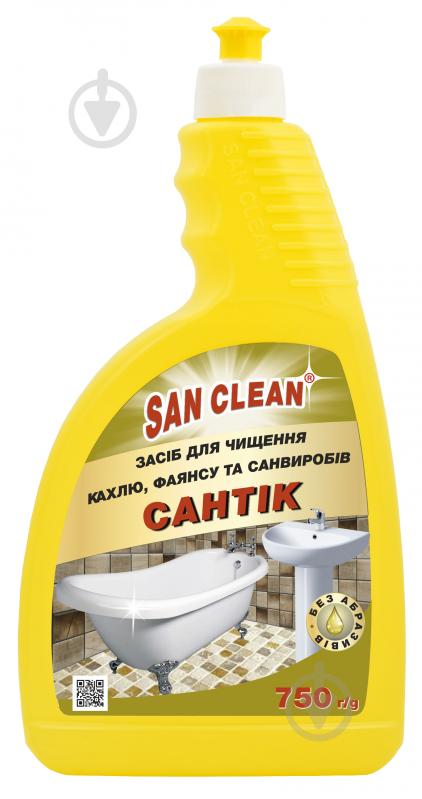 Засіб SAN CLEAN Сантік для чищення кахелю, фаянсу та санвиробів 0,75 л - фото 1