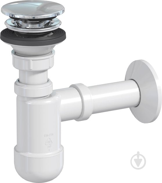 Сифон для умывальника Prevex Basic телескопический клик-клак PR3-C4N35-002 - фото 1 Сифон для умывальника Prevex Basic телескопический клик-клак PR3-C4N35-002 - фото 1