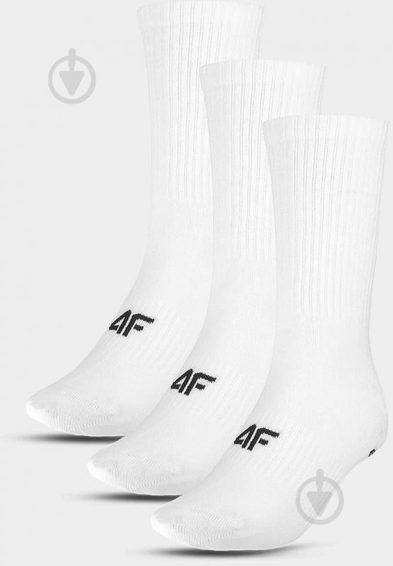 Шкарпетки 4F SOCKS CAS F279 (3PACK) 4FWMM00USOCF279-10S р.39-42 білий - фото 1