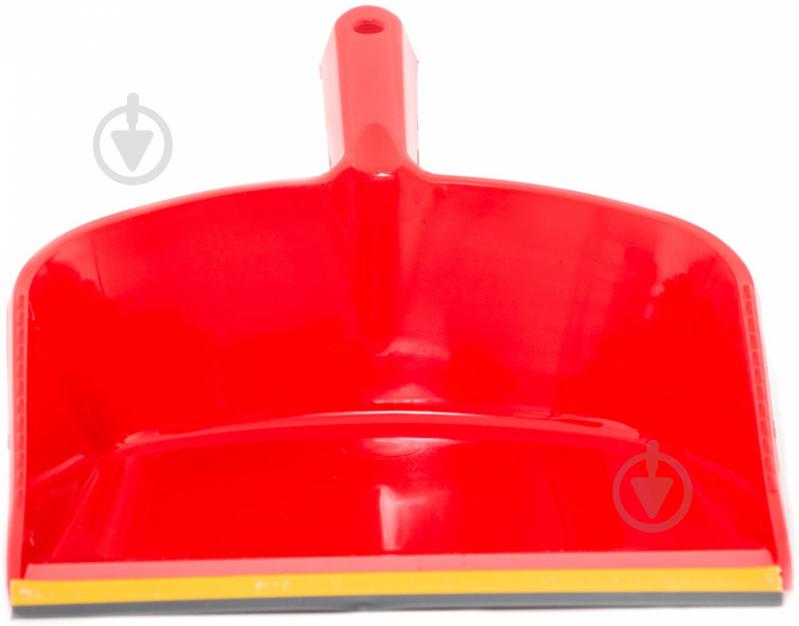 Совок с прорезиненным краем 100 см красный 41013 - фото 2