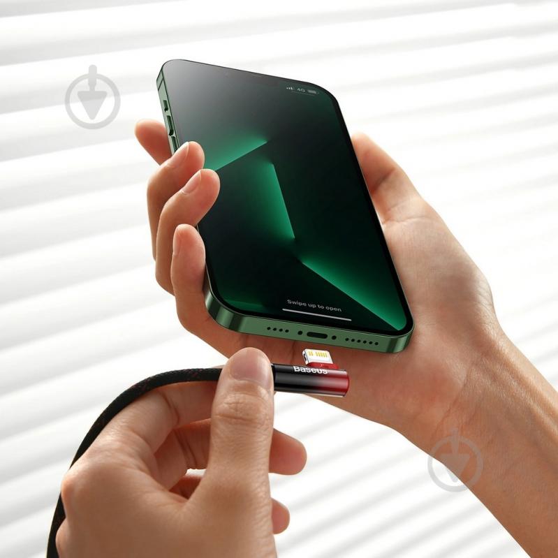 Кабель BASEUS MVP 2 Elbow-shaped Fast Charging Data Cable Type-C to iP 20W 1 м black/red (CAVP000220) - фото 5