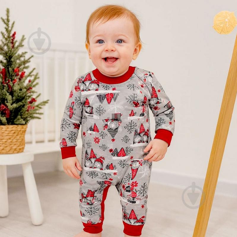 Ромпер-реглан унисекс Blanka Гном р.56-62 красный 110882 - фото 1 Ромпер-реглан унисекс Blanka Гном р.56-62 красный 110882 - фото 1