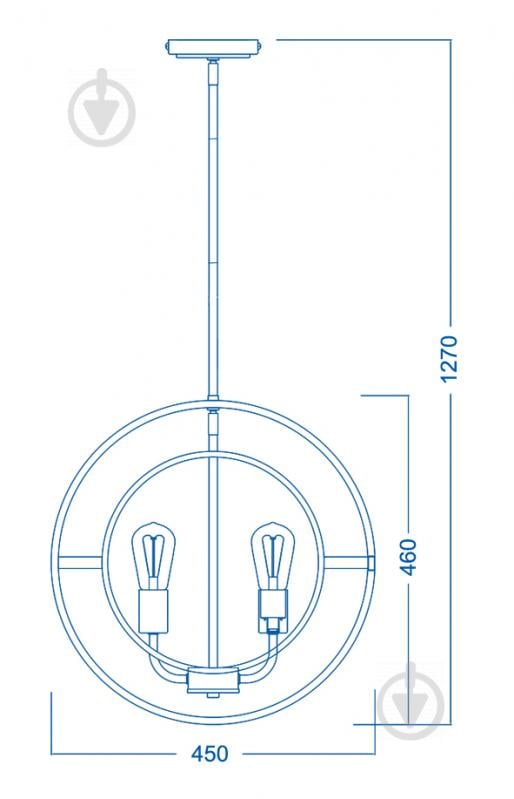 Люстра подвесная Victoria Lighting 4xE27 черный/латунь Volt/SP4 - фото 2