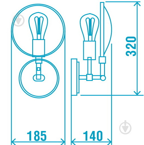 Бра Victoria Lighting 1x60 Вт E27 коричневый Dorian/AP1 - фото 2