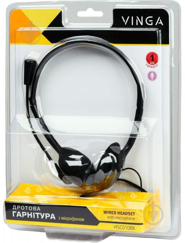 Гарнитура Vinga HSC010 black HSC010BK - фото 10 Гарнитура Vinga HSC010 black HSC010BK - фото 10