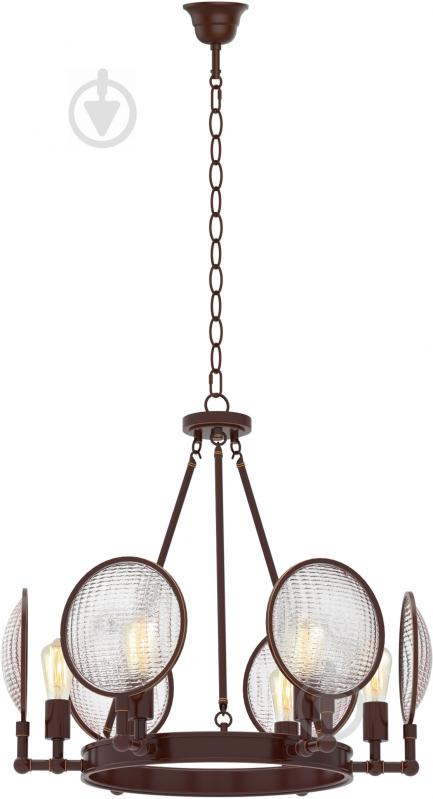 Люстра підвісна Victoria Lighting 6xE27 коричневий Dorian/SP6 - фото 1