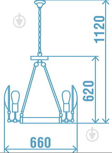 Люстра підвісна Victoria Lighting 6xE27 коричневий Dorian/SP6 - фото 3