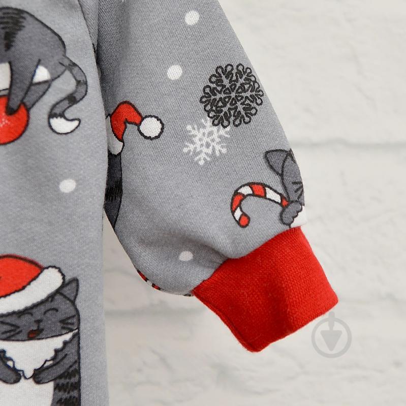 Ромпер-реглан унисекс Blanka Кошка р.62-68 серый 110892 - фото 2 Ромпер-реглан унисекс Blanka Кошка р.62-68 серый 110892 - фото 2