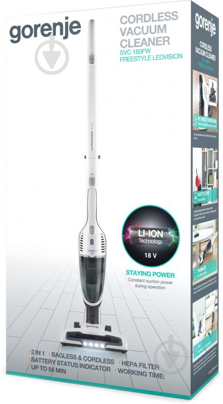 Пылесос Gorenje SVC180FW white - фото 10 Пылесос Gorenje SVC180FW white - фото 10