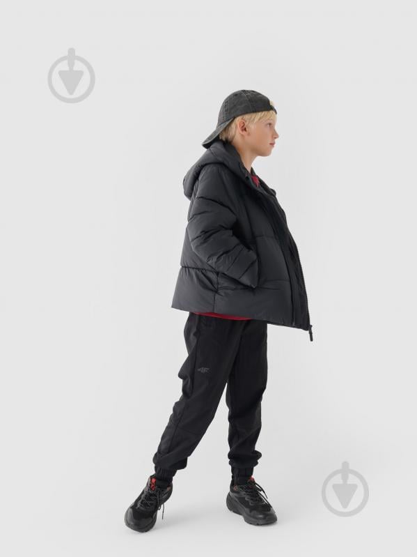 Пуховик для хлопчиків зимовий 4F DOWN JACKET M463 4FJWAW24TDJAM463-20S чорний - фото 6