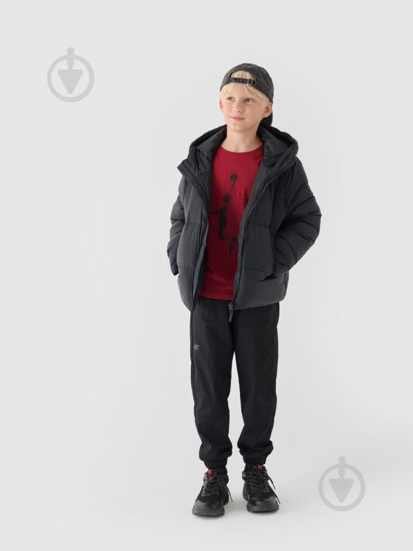 Пуховик для хлопчиків зимовий 4F DOWN JACKET M463 4FJWAW24TDJAM463-20S чорний - фото 8