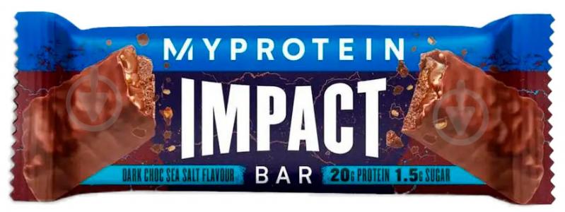 Протеїновий батончик Myprotein Impact Protein Bar Темний шоколад з морською сіллю 64 г - фото 1