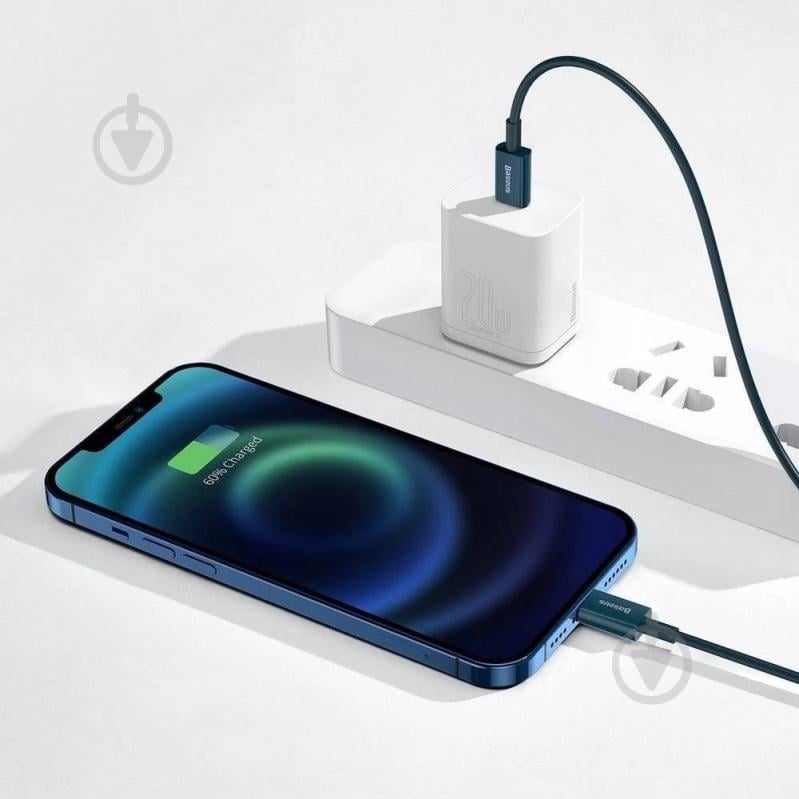 Кабель BASEUS Superior Series Fast Charging Data Cable Type-C to iP PD 20 W 2 м синий (CATLYS-C03) - фото 3